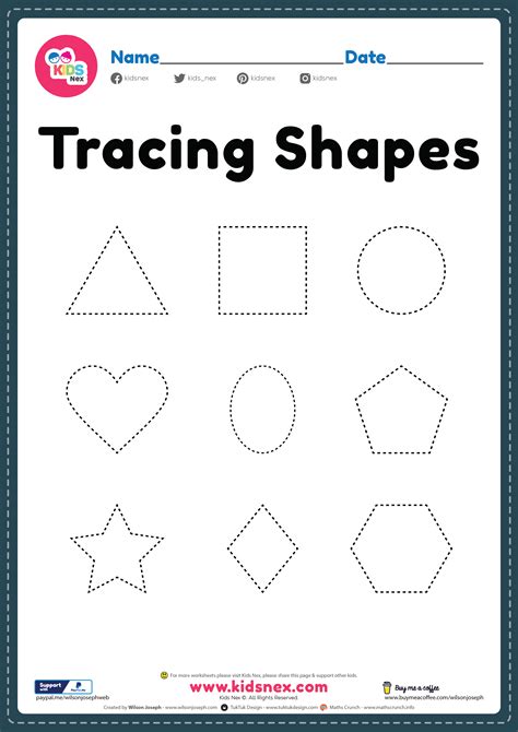 Free Printable Tracing Shapes Worksheets Pdf Printable Word Searches