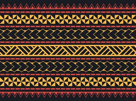 Polynesian Mexican Samoan Aztec Ethnic Colorful Tribal Pattern For