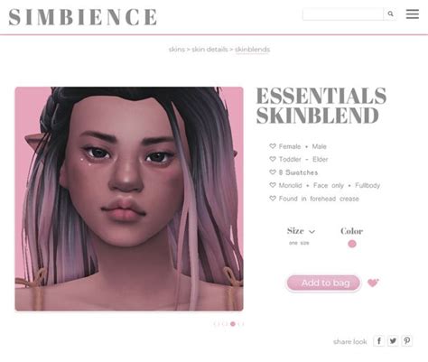 Essentials Skinblend Simbience On Patreon Sims 4 Maxis Match Face
