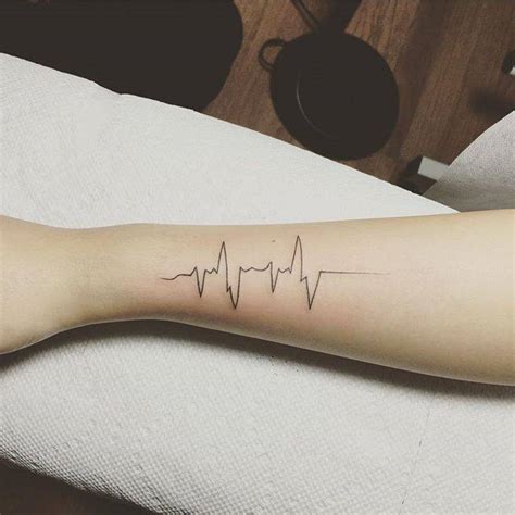 Heartbeat Tattoo On The Forearm