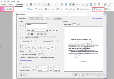 Click the add watermark button.the watermarked. How to Add Watermark in PDF