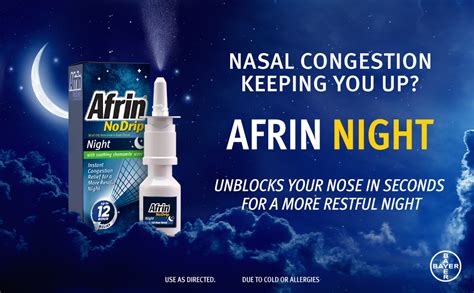 Afrin No Drip Night Pump Nasal Mist Fast And Powerful Congestion