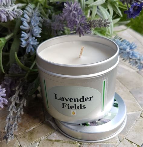 Lavender Fields Natural Soy Wax Candle Summer Fragrance For Lavender