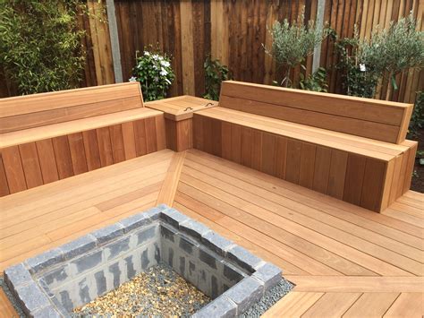 Sunken Fire Pit Incorporated Into A Welcoming Decking Area A Recent