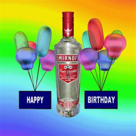 Bouquet Jump Breathe Happy Birthday Vodka Gif Courage In Interpretation