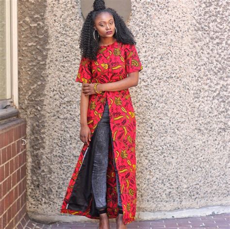 African Print Ankara Long Top - Plus size | African print tops, African print skirt, African fashion