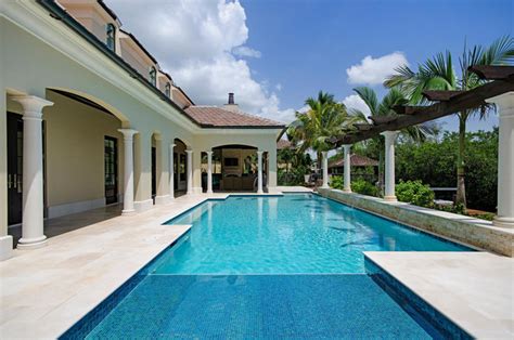 Fort Myers Modern French Chateau Transitional Pool