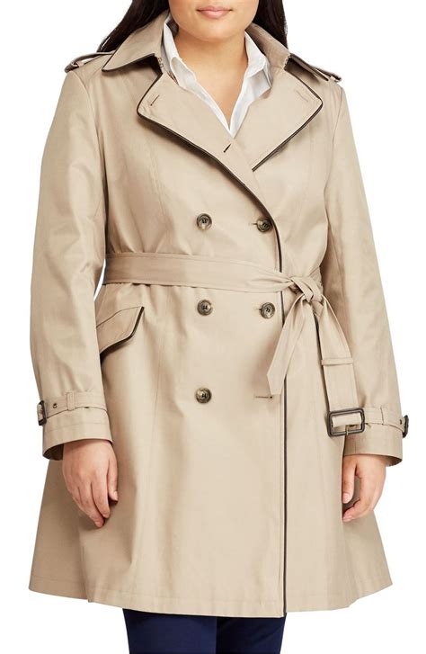 Lauren Ralph Lauren Double Breasted Trench Coat Plus Size Nordstrom