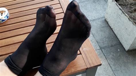 Foot Fetish Black Nylon Socks Youtube