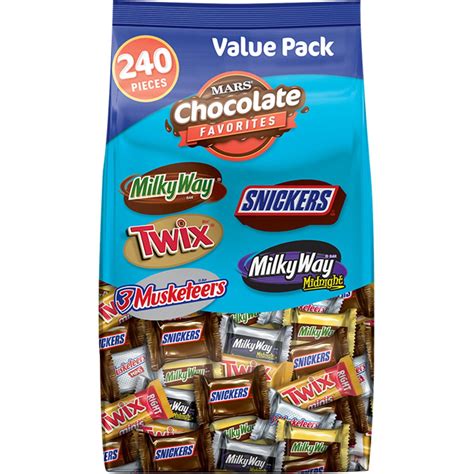 Mars Mixed Chocolate Bars Minis 240 Count