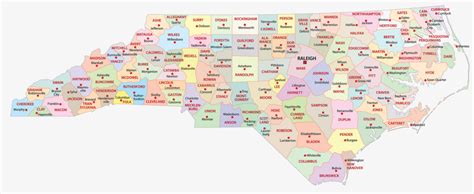 North Carolina County Map County Map With Cities