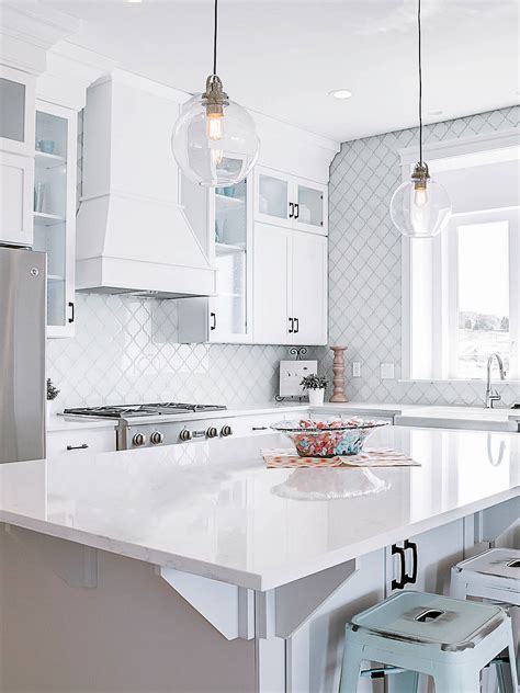 When you visit a home improvement store, we are sure you are going moreover, the black and white glass tile backsplash turns the kitchen area into a neutral place. White Glazed Porcelain Arabesque Backsplash Tile ...