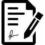 Contract Clipart Signed Signing Transparent Svg Icon