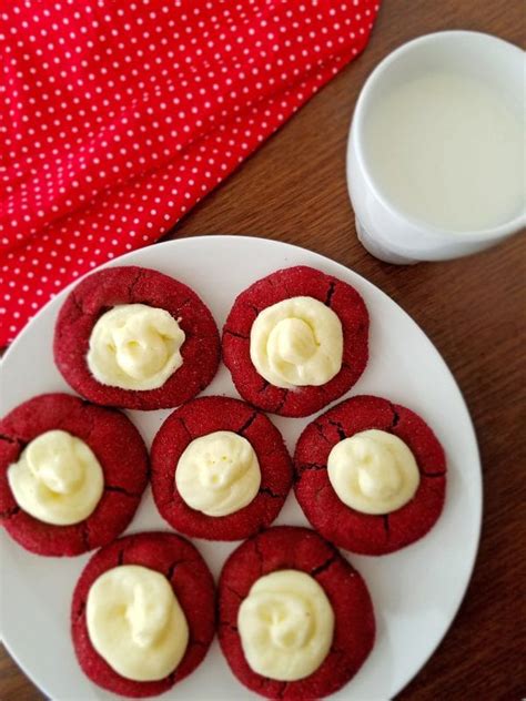 Andrew Mawby Red Velvet Thumbprint Cookies With Cream Cheese Filling