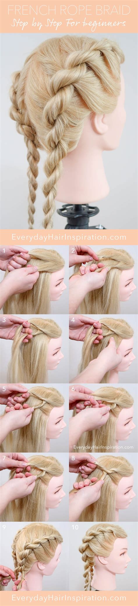French Rope Braid Step By Step Everyday Hair Inspiration