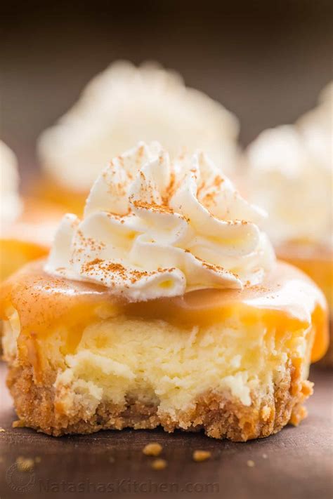 Mini Cheesecakes With Caramel Sauce Video
