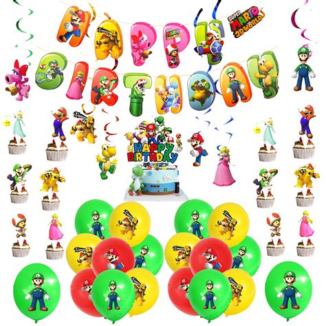 Buy Birthday Decoration Super Mario Balloons Mario Birthday Party