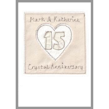 Personalised Th Crystal Wedding Anniversary Card By Milly And Pip