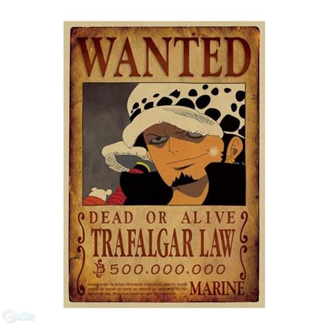 One Piece Wanted Poster Trafalgar Law Bounty C In Trafalgar Law Trafalgar Vintage