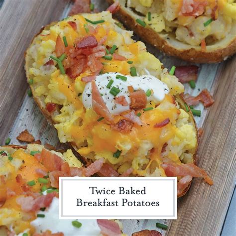 Twice Baked Breakfast Potatoes Use Leftover Potatoes With Scrambled