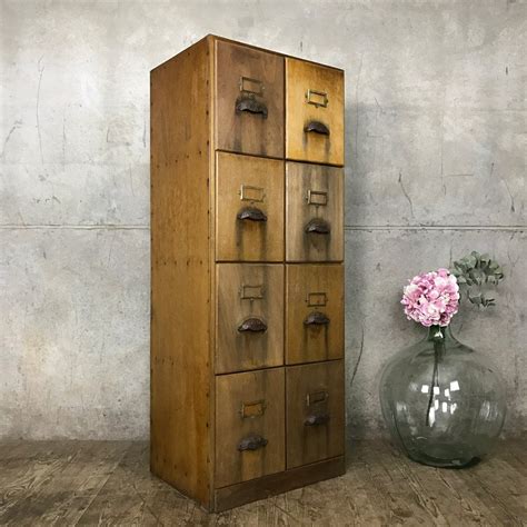 A pair of oak roll front filing cabinets, circa. Vintage Oak Filing Cabinet Drawers | Vintage mid century ...