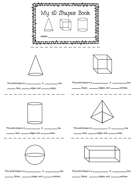 5 Best Printable 3d Shapes Kindergarten