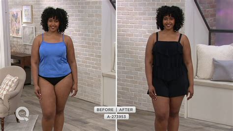 Fit 4 U Bandeau V Tiered Mesh Romper Swimsuit On Qvc Youtube