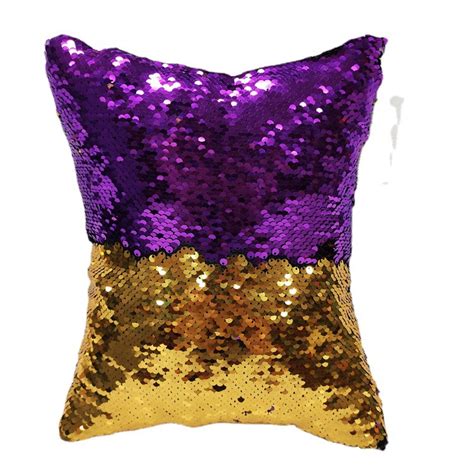Purple Discolored Sparkling Sequins Throw Pillows H2looking Custom Ideas