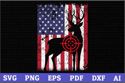 Deer Hunting American Flag Graphic By Aartstudioexpo · Creative Fabrica