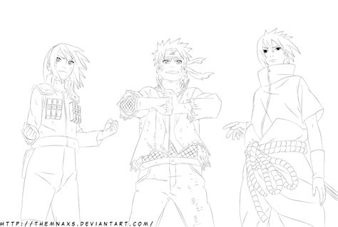 Chibi Team 7 Naruto Coloring Pages Torunaro
