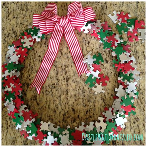 Crafts ideas for your house decoration simple and easy method. Puzzle Piece DIY Wreath | FaveCrafts.com