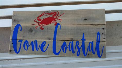 Gone Coastal Pallet Sign Etsy