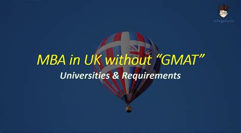 Mba In Uk Without Gmat