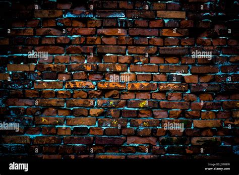 Old Grunge Brick Wall Background Old Brick Wall With Many Broken