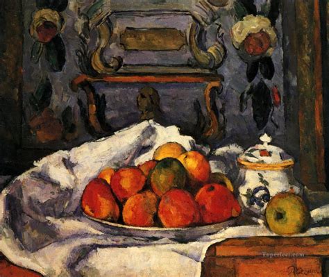 Dish Of Apples Paul Cezanne Impressionism Still Life Painting In Oil