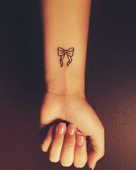Small Bow Tattoo Cute Wrist Tattoo Girly Tattoos Small Bow Tattoos
