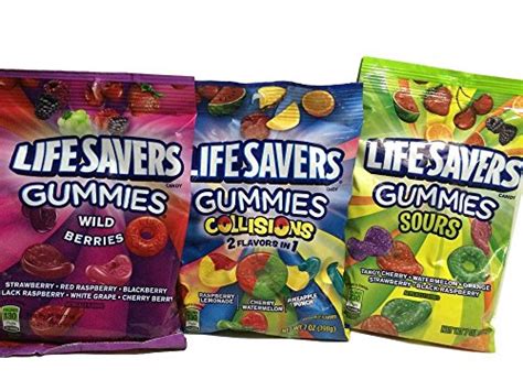 Lifesavers Gummies Collisions Wild Berries And Sours 7oz 3 Bags On