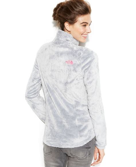 Lyst The North Face Pink Ribbon Osito 2 Fleece Jacket In Gray