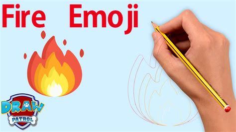 Cómo Dibujar Fuego Fácil Dibujar Fuego Emoji Fácil Youtube