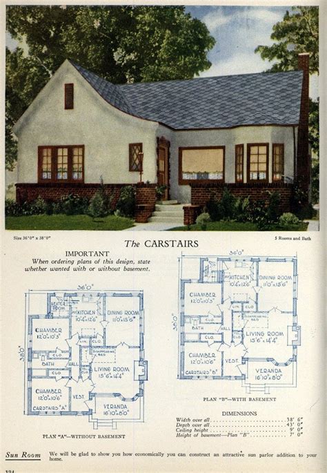 62 Beautiful Vintage Home Designs Floor Plans From The 1920s Click
