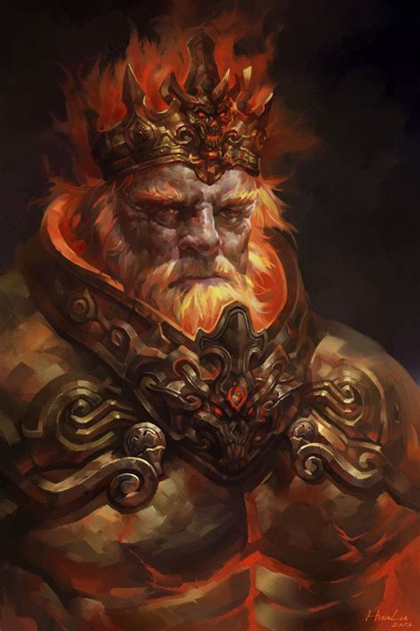 Artstation Old King Polypainter Fantasy Art Fire Giants Norse