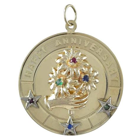 Gold 50th Anniversary Charm For Sale At 1stdibs 50th Anniversary