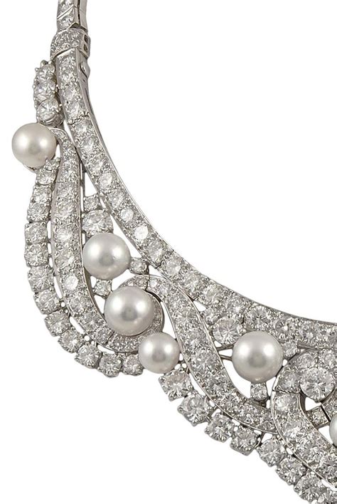 David Webb Pearl And Diamond Necklacetiara For Sale At 1stdibs