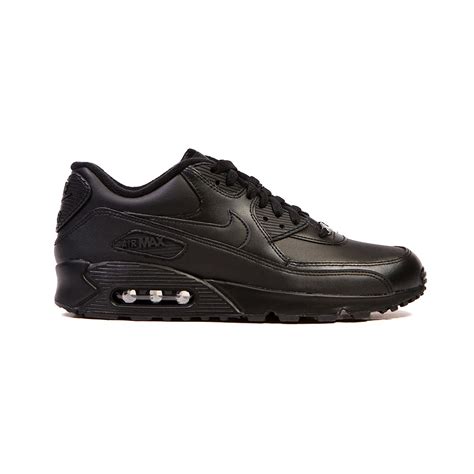 Nike Air Max 90 Leather Blackblack Mens Shoes 302519 001