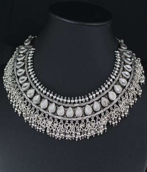 925 Silver Indian Silver Collar Necklace Wedding And Engagement Jewellery