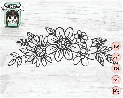 Flower Border Svg Dxf Graphic Art Cut Files Kits How To Craft