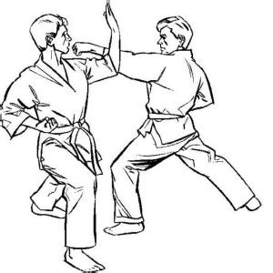 Supercoloring.com is a super fun for all ages: Karate Kid On Counter Attack Coloring Page : Kids Play Color