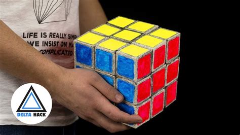 Giant Rubiks Cube From Paper Diy In 2020 Rubiks Cube Cube Paper Cube