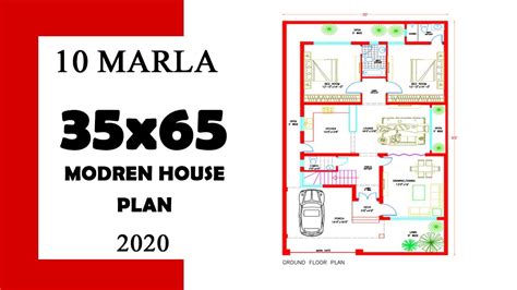 35 X 65 Feet Modern House Plan With 2 Bedrooms 10 Marla House Design