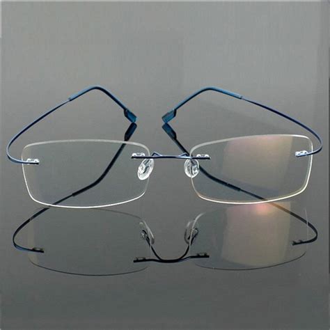 hingeless rimless flexible eyeglasses unisex frame prescription glasses 9 colors metal ultra